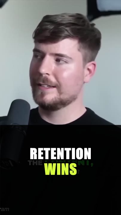 Captioned vertical clip — MrBeast retention moment with anime captions