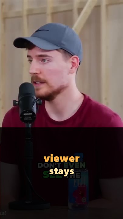 Captioned vertical clip — MrBeast details what keeps a viewer watching